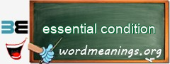 WordMeaning blackboard for essential condition